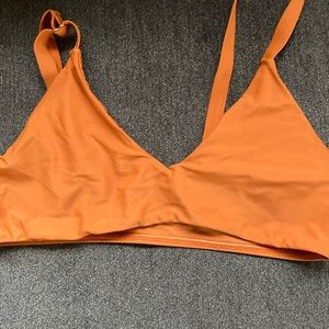 orange shein bikini top